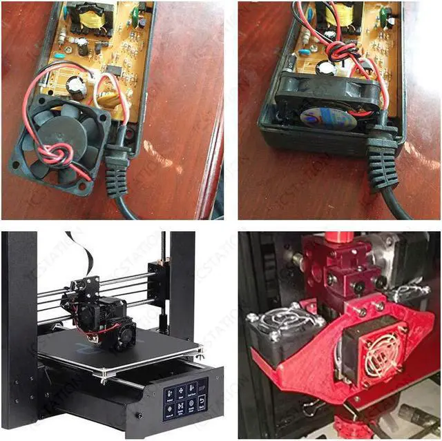 Alt view image 7 of 7 - 2 PCS Brushless Cooling Fan, Icstation DC Cooling Fan 50mm x 50mm x 10mm 5010 12V 2 Pin Fan 0.1A for 3D Printer Computer Case Fan