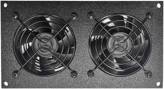Main image of Coolerguys Programmable Thermostat Cooling Kits for Cabinets, AV, and Components (Metal, Dual 80mm)