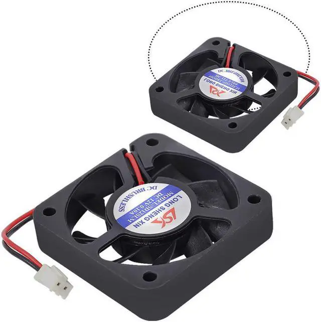 Alt view image 5 of 7 - 2 PCS Brushless Cooling Fan, Icstation DC Cooling Fan 50mm x 50mm x 10mm 5010 12V 2 Pin Fan 0.1A for 3D Printer Computer Case Fan