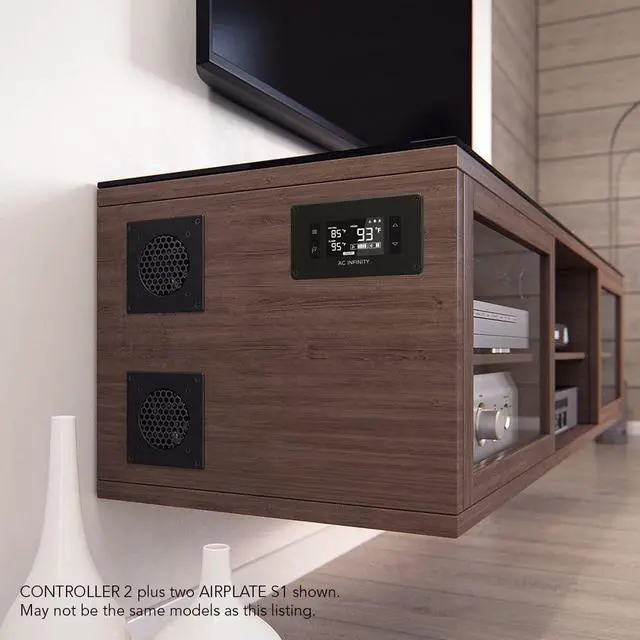 Alt view image 7 of 7 - AC Infinity Controller 2, Fan Thermostat and Speed Controller, Controls AIRPLATE, MULTIFAN, USB Fans and Devices, for AV Cabinet Cooling