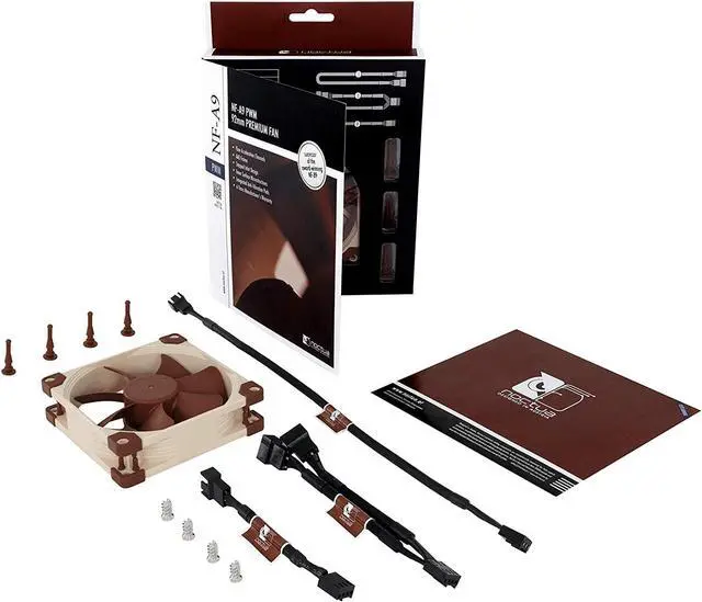 Alt view image 5 of 7 - Noctua NF-A9 PWM, Premium Quiet Fan, 4-Pin (92mm, Brown)