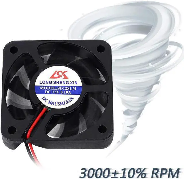 Alt view image 2 of 7 - 2 PCS Brushless Cooling Fan, Icstation DC Cooling Fan 50mm x 50mm x 10mm 5010 12V 2 Pin Fan 0.1A for 3D Printer Computer Case Fan