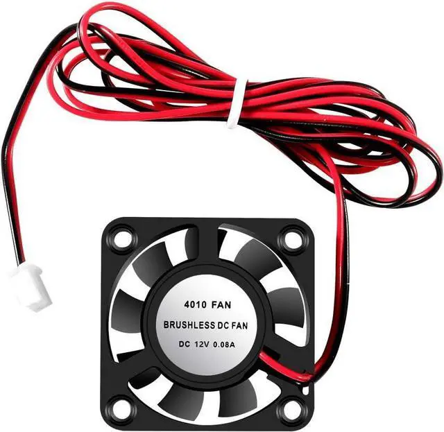 Alt view image 6 of 7 - 4PCS 3D Printer Cooling Fan 40mmx40mmx10mm Oil Bearing Blower Fan DC 12V Brushless Cooling Fan with 2 Pin Terminal for Hotend Extruder Heatsinks Makerbot MK7 MK8 CPU Chip (12V 0.08A)