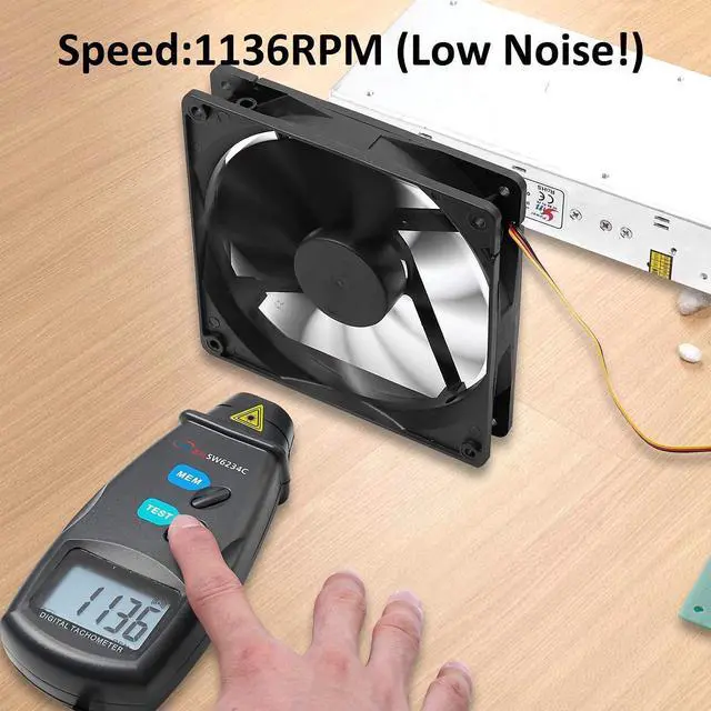 Alt view image 4 of 7 - 140mm Case Fan Quiet High Performance PC Fan 140mm Standard Case Fan 3pin 4pin Molex Connector 12V DC Computer PC CPU Case Fan 1000RPM 2-Pack
