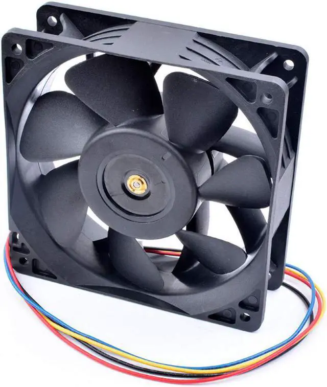 Alt view image 3 of 7 - Dual Ball Bearings High Speed Durable 4 Pin DC 12V 5A 7000 RPM Cooling Fan Brushless Replacement Case Fan for Antminer Bitmain S7 S9 D3 L3 E9 T9 etc All BTC Miner Server (5A 7000RPM)