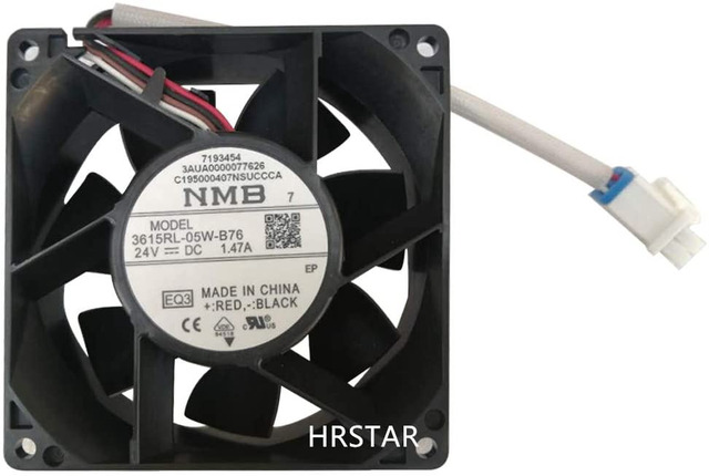 thumbnail interactive-video image 1 of NMB 90mm Cooling Fan 3615RL-05W-B76 – 24V 1.47A – For ABB ACS580/880 Inverters – 4-Pin 1 of 4