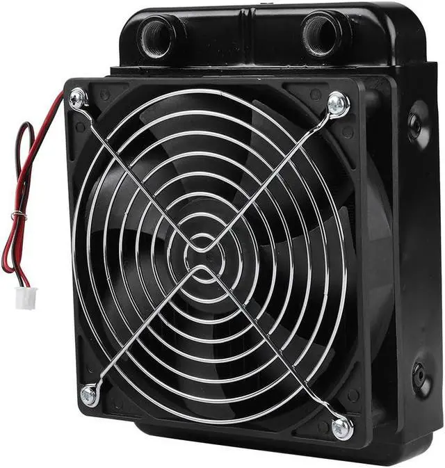 Alt view image 6 of 7 - CPU Radiator Fan , DC12V CPU Water Cooling Radiator G1 ,4 Thread Heat Row Radiator with Fan 18 Tubes 120 ,360mm Radiator CPU Liquid Cooler for computer CPU water cooled 120mm