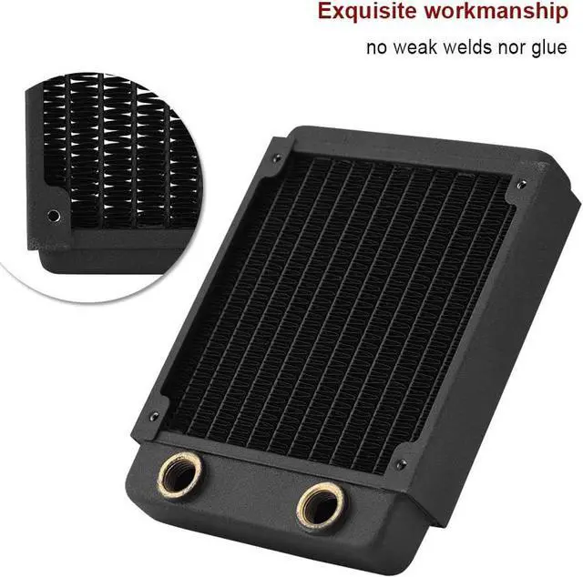 Alt view image 2 of 7 - Copper Radiator, Black Liquid Heat Exchanger Heat Sink, Computer Water Cooling Kit, High Grade Copper, Antioxidant, TSRP-BP120