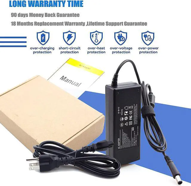 Alt view image 3 of 6 - BURFLO 90W 65W Ac Adapter/Laptop Charger for HP EliteDesk 705 800 G1 G2 G3 G4 Mini PC Desktop Computer;ProDesk 260 600 G1