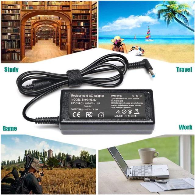 Alt view image 7 of 7 - 65W 19.5V Replacement AC Adapter Laptop Charger for HP Chromebook 11 14 G3 G4 G5 Probook 450 G3 G4 HP 15 15-d035dx 15-r029wm 15-f009wm 15-f023wm 15-f039wm Pavilion 15 au aw ab Series Power Supply