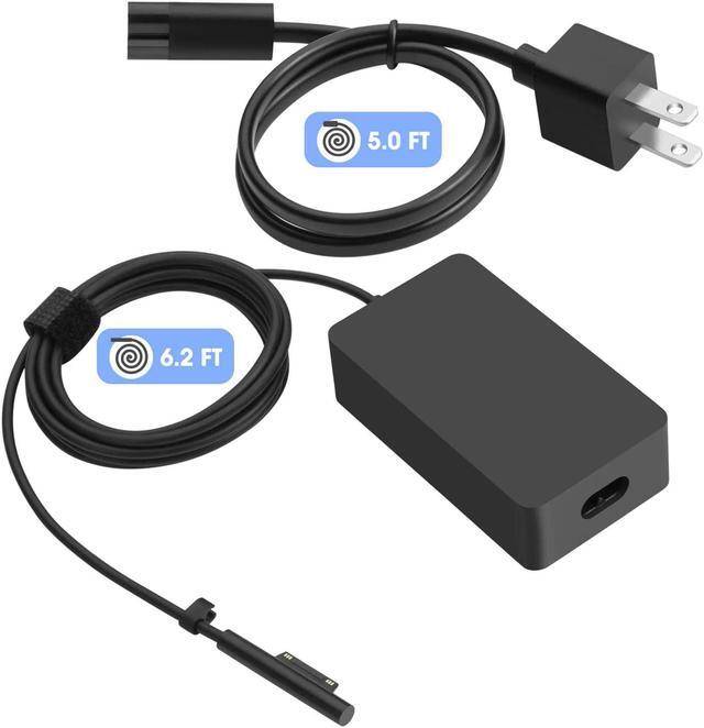 Alt view image 3 of 7 - Surface Pro Charger, 65W 15V 4A Power Supply AC Adapter Charger for Microsoft Surface Pro X Pro 7 Pro 6 Pro 5 Pro 4 Pro 3 Surface Laptop 3 2 1 Surface Book Surface Go, with 6ft DC Power Cord