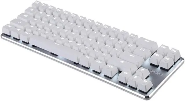Alt view image 5 of 7 - Qisan Mechanical Gaming Keyboards Red Switch Wired Backlit Mechanical Mini Design (60%) 68 Kyes Keyboard White Magicforce
