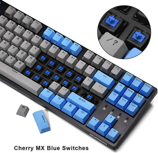 Alt view image 2 of 7 - Durgod Taurus K320 TKL Wired Mechanical Gaming Keyboard - 87 Key - Double Shot PBT - NKRO - USB Type C (Cherry Blue,Black)