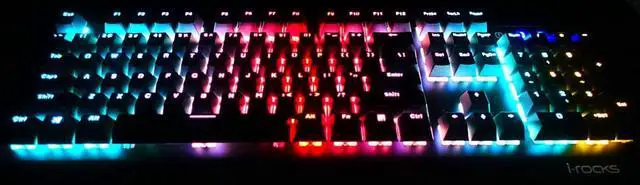 Alt view image 3 of 7 - i-rocks Mechanical RGB Gaming Keyboard with Genuine Cherry MX Switches for Windows PC Gaming USB Wired K60M Plus (Blue Switches)
