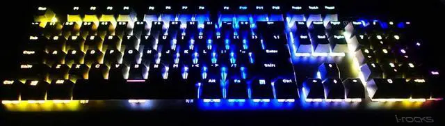 Alt view image 7 of 7 - i-rocks Mechanical RGB Gaming Keyboard with Genuine Cherry MX Switches for Windows PC Gaming USB Wired K60M Plus (Blue Switches)