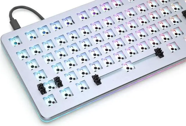 Alt view image 4 of 7 - Drop Shift Mechanical Keyboard  Full-Size 1800 Layout (99 Key), Kailh Hotswap Switches, Programmable, Backlit RGB, USB-C, Doubleshot PBT Keycaps, Anodized Aluminum (Gray, Barebones)