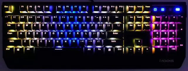 Alt view image 2 of 7 - i-rocks Mechanical RGB Gaming Keyboard with Genuine Cherry MX Switches for Windows PC Gaming USB Wired K60M Plus (Blue Switches)