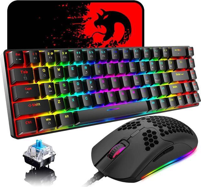 Wired 60% Mechanical Gaming Keyboard RGB Backlit Type C  PS4,Xbox,PC,Laptop,MAC