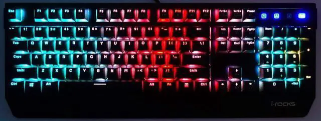 Alt view image 6 of 7 - i-rocks Mechanical RGB Gaming Keyboard with Genuine Cherry MX Switches for Windows PC Gaming USB Wired K60M Plus (Blue Switches)