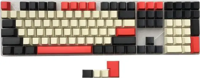 Main image of PBT Keycaps Side Printed ANSI ISO Thick Cherry MX Key Caps Non-Backlit SeMi Profile for 60%/87/104/108 MX Switches Mechanical Gaming Keyboard(Earl Red)