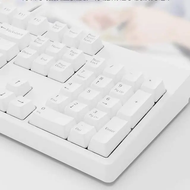 Alt view image 5 of 7 - Laptop Keyboard Mechanical Gaming Keyboard with Clean White LED Backlit Keys 104 Keys Black Switch for PC Gamer Laptop Computer Computer Keyboard (Color : 1) (White)