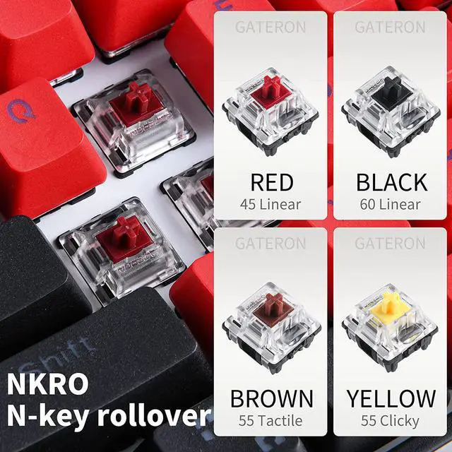 Alt view image 4 of 7 - GTSP SK61 60% Mechanical Keyboard, Custom Hot Swappable 60 Percent Gaming Keyboard with RGB Backlit, NKRO, Water-Resistant, Type-C Cable for Win/PC/Mac (Gateron Optical Yellow, Milan)