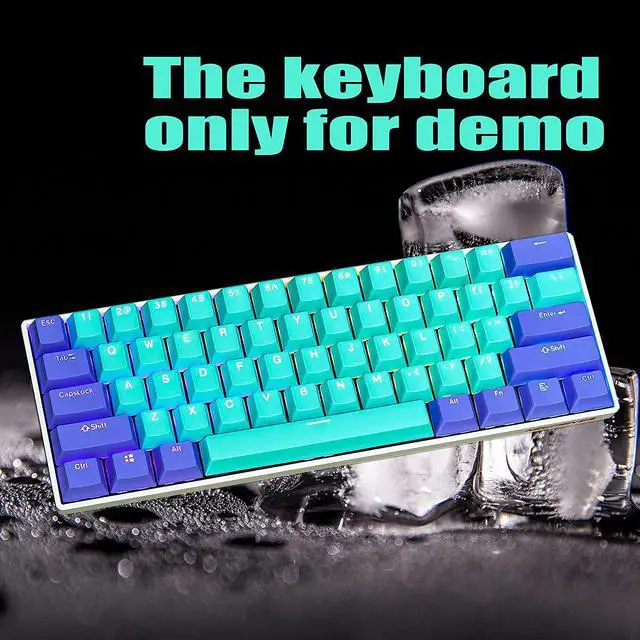 Alt view image 6 of 6 - GTSP Backlit Keycaps for 60 Percent Keyboard, RK61 PBT Keycaps OEM Profile with Key Puller for Cherry MX Gateron Kailh Switches GK61 Gaming Switches (Zilian-2)
