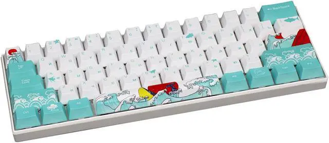 Alt view image 7 of 7 - (Only Keycaps) Russian Coral Sea 60% PBT Keycaps Set OEM Profile for MX Switches Mechanical Gaming Keyboard GK61 64