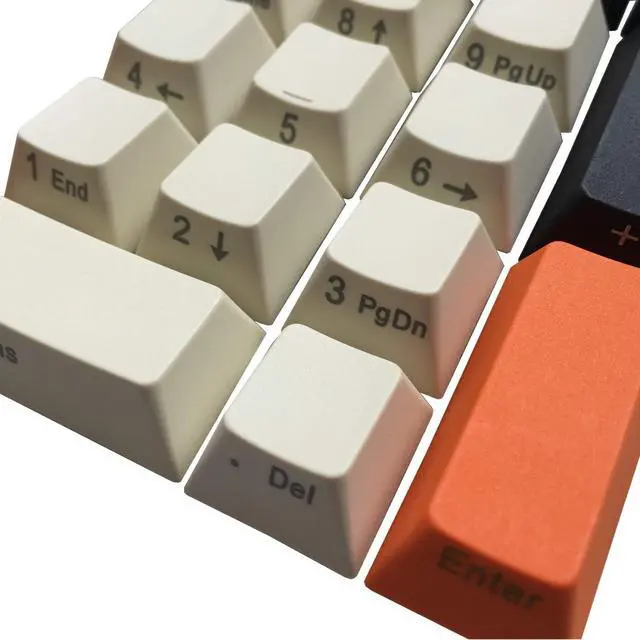 Alt view image 5 of 6 - PBT Keycaps Side Printed ANSI ISO Thick Cherry MX Key Caps Non-Backlit SeMi Profile for 60%/87/104/108 MX Switches Mechanical Gaming Keyboard(Carbon)