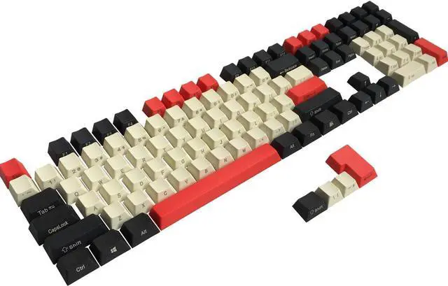 Alt view image 5 of 5 - PBT Keycaps Side Printed ANSI ISO Thick Cherry MX Key Caps Non-Backlit SeMi Profile for 60%/87/104/108 MX Switches Mechanical Gaming Keyboard(Earl Red)