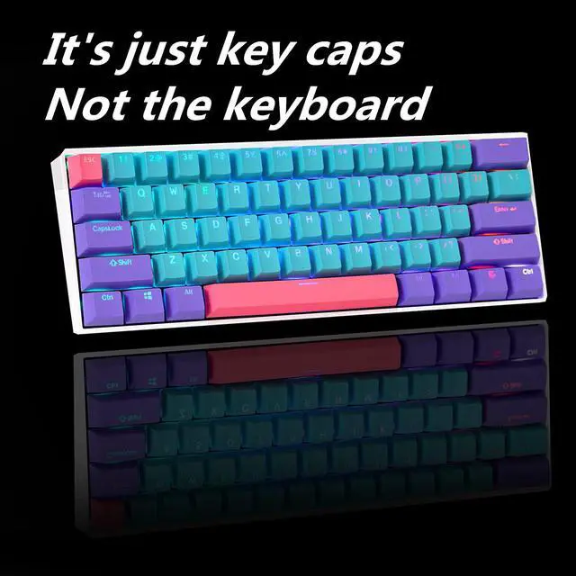 Alt view image 3 of 7 - Ussixchare Backlit PBT keycaps for 60 Percent Gaming keyboad 104-Key Caps Set TKL OEM Profile Compatible with 60%/87/104 Keyboard (Joker)