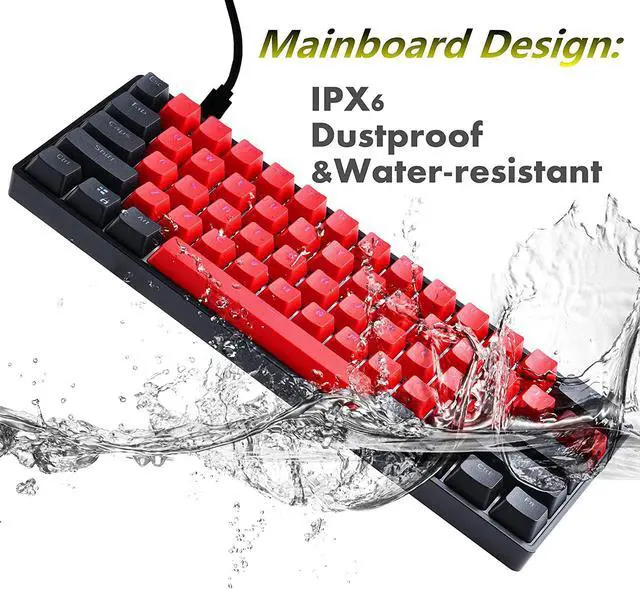 Alt view image 7 of 7 - GTSP SK61 60% Mechanical Keyboard, Custom Hot Swappable 60 Percent Gaming Keyboard with RGB Backlit, NKRO, Water-Resistant, Type-C Cable for Win/PC/Mac (Gateron Optical Yellow, Milan)