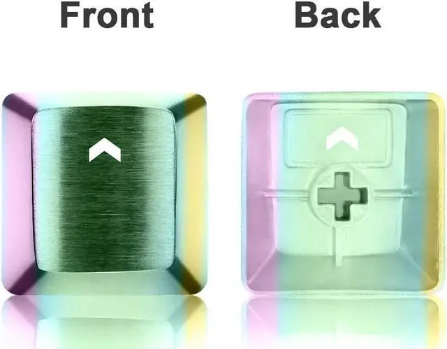 Alt view image 2 of 6 - Fitlink Stainless Steel Metal Keycaps with Key Puller for Mechanical Keyboard Cherry Mx Switch(Direction Keys,Colorful)