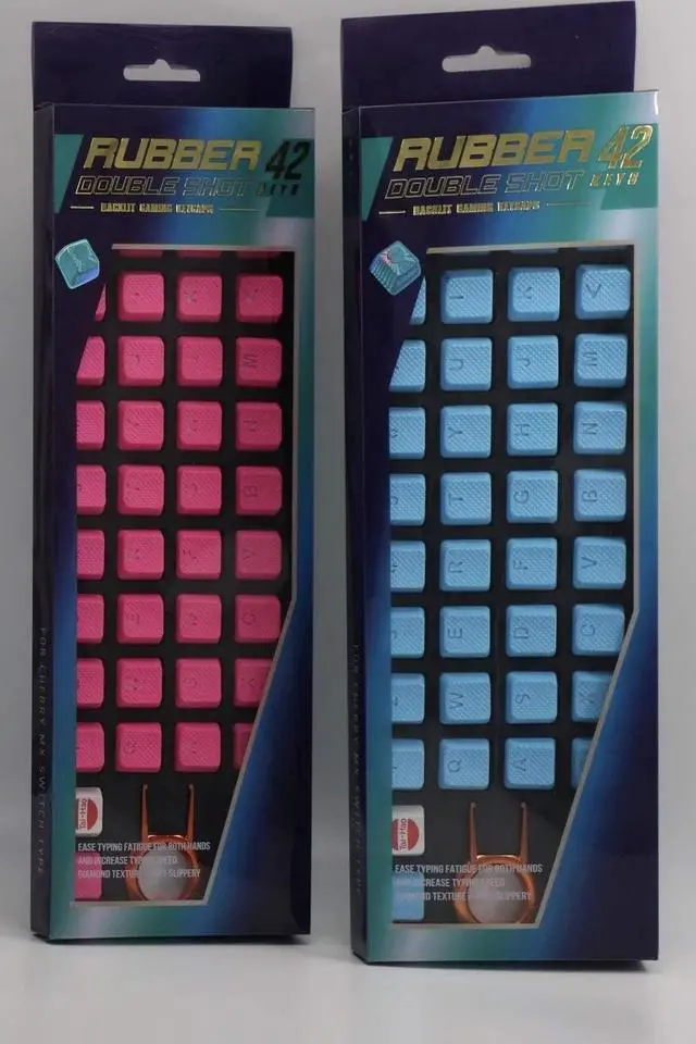 Alt view image 3 of 4 - Tai-Hao Rubber Gaming Backlit Keycaps Set - 42 Keys for Cherry MX Mechanical Keyboards Compatible OEM Include Key Puller (Neon Pink)