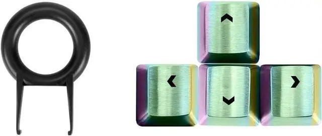 Main image of Fitlink Stainless Steel Metal Keycaps with Key Puller for Mechanical Keyboard Cherry Mx Switch(Direction Keys,Colorful)