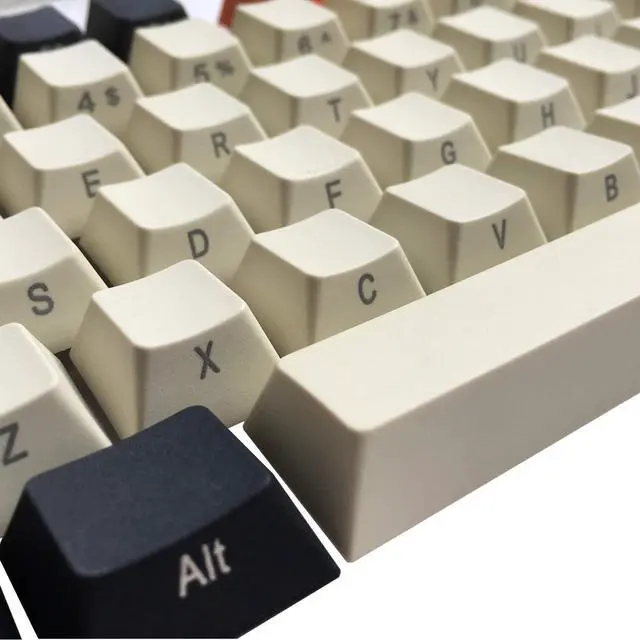 Alt view image 4 of 6 - PBT Keycaps Side Printed ANSI ISO Thick Cherry MX Key Caps Non-Backlit SeMi Profile for 60%/87/104/108 MX Switches Mechanical Gaming Keyboard(Carbon)