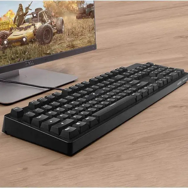 Alt view image 4 of 7 - Laptop Keyboard Mechanical Gaming Keyboard with Clean White LED Backlit Keys 104 Keys Black Switch for PC Gamer Laptop Computer Computer Keyboard (Color : 1) (White)