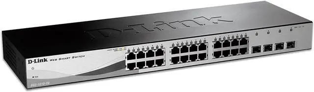 Alt view image 2 of 4 - D-Link 28-Port Gigabit Smart Managed Switch | 24 GbE + 4 SFP Combo Ports | L2+ | VLANs | Cable Diagnostics | Web UI | Rackmount | Fanless | NDAA Compliant | Lifetime Warranty (DGS-1210-28)