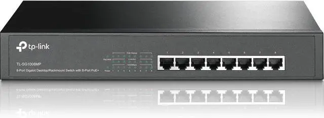 Alt view image 18 of 20 - TP-Link TL-SG1008MP - switch - 8 ports - unmanaged - rack-mountabl (TL-SG1008MP)