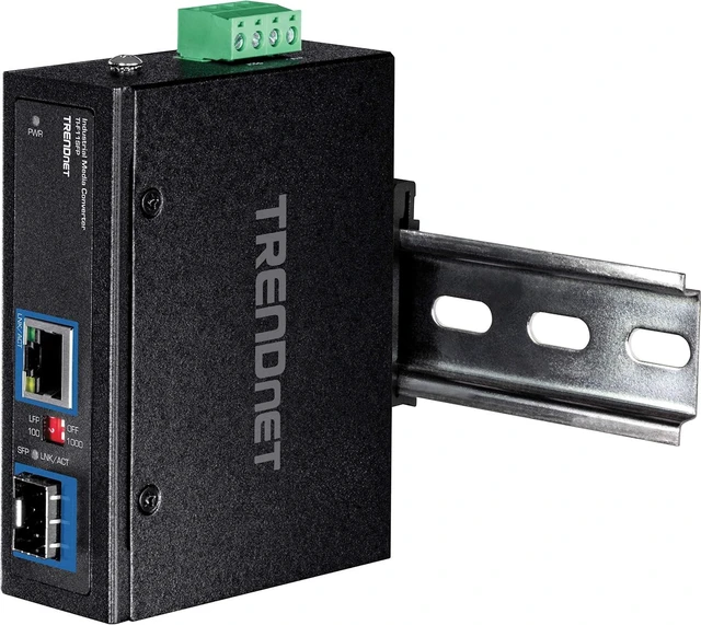 Alt view image 3 of 7 - TRENDnet Hardened Industrial Gigabit Media Converter and 100Base-FX Multi-Mode SFP Module, Up to 80 km Distances