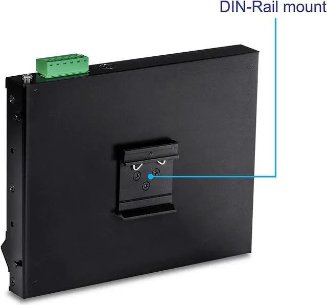 Alt view image 5 of 7 - TRENDnet 8-Port Industrial Gigabit Poe+ Wall-Mounted Front Access Switch, TI-PG80F, 8X Gigabit Poe+ Ports, DIN-Rail Mount, 48 –57V DC Power Input, IP30, 200W Poe Budget, Lifetime Protection
