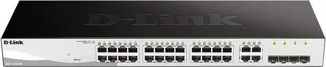 Alt view image 3 of 4 - D-Link 28-Port Gigabit Smart Managed Switch | 24 GbE + 4 SFP Combo Ports | L2+ | VLANs | Cable Diagnostics | Web UI | Rackmount | Fanless | NDAA Compliant | Lifetime Warranty (DGS-1210-28)