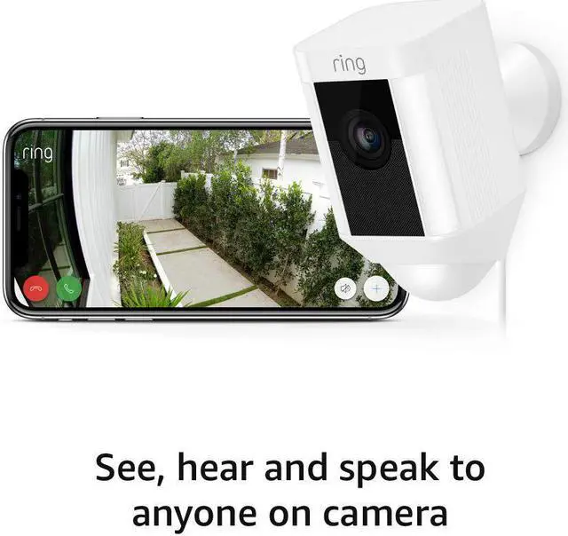 Alt view image 3 of 6 - Ring Spotlight Cam Wired - Plugged-in HD security camera with built-in spotlights, two-way talk and a siren alarm, Works with Alexa - White