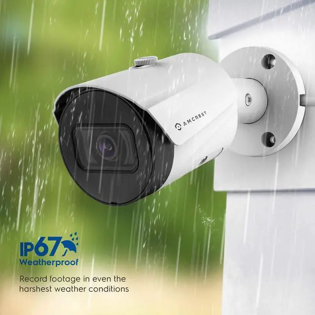 Alt view image 6 of 7 - Amcrest UltraHD 5MP Outdoor POE Camera 2592 x 1944p Bullet IP Security Camera, IP67 Waterproof, 103° Viewing Angle, 2.8mm Lens, 98.4ft Night Vision, 5MP, IP5M-B1186EW-28MM (White) (Refurbished)