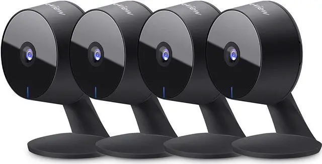 Main image of LaView Security Cameras 4pcs, Home Security Camera Indoor 1080P, Wi-Fi Cameras Wired for Pet, Motion Detection, Two-Way Audio, Night Vision, Phone App, Works with Alexa, iOS & Android & Web Access