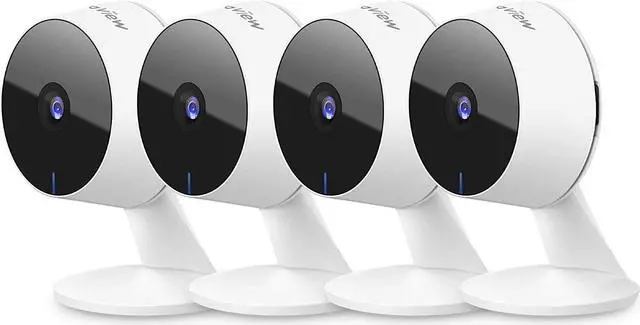 Main image of LaView Security Cameras 4pcs, Home Security Camera Indoor 1080P, Wi-Fi Cameras Wired for Pet, Motion Detection, Two-Way Audio, Night Vision, Phone App, Works with Alexa, iOS & Android & Web Access