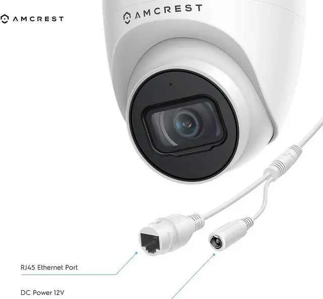 Alt view image 7 of 7 - Amcrest 5MP POE Security Camera System - Outdoor, 8CH POE NVR, 4pcs 5MP Turret IP Cameras, IP67 Metal, Built-in Mic, Pre-Installed 2TB Hard Drive