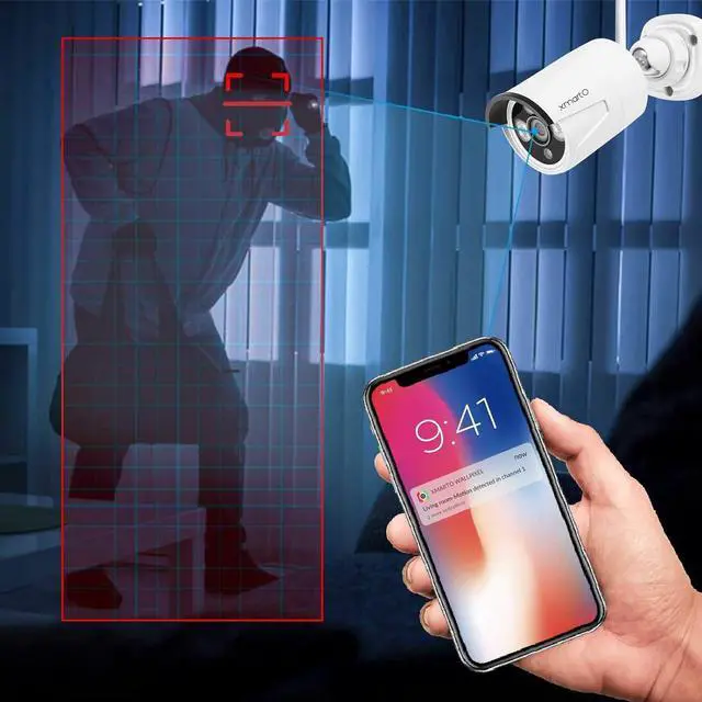 Alt view image 3 of 7 - xmartO WB2024-W 2K 3MP Super HD WiFi Home Security Camera with Built-in Microphone (add-on Camera with 3.6mm LensPack of 2, Requires 5MP NVR to Work)