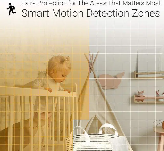 Alt view image 4 of 7 - EZVIZ Indoor Security Camera 1080P WiFi Baby Monitor, Smart Motion Detection, Two-Way audio, 40ft Night Vision, Works with Alexa & Google Assistant(C1C)