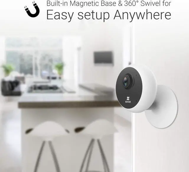 Alt view image 5 of 7 - EZVIZ Indoor Security Camera 1080P WiFi Baby Monitor, Smart Motion Detection, Two-Way audio, 40ft Night Vision, Works with Alexa & Google Assistant(C1C)